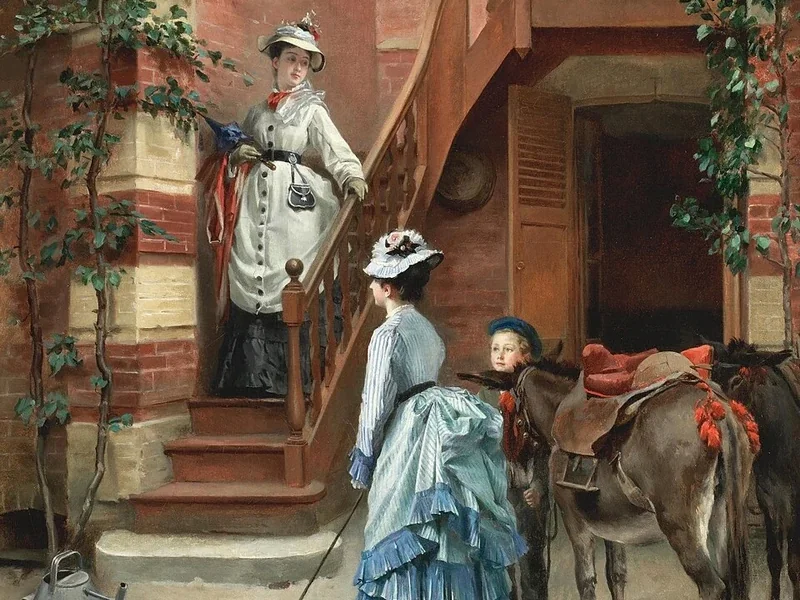 1835-Cécile Berthe Lafosse - Una passeggiata pomeridiana